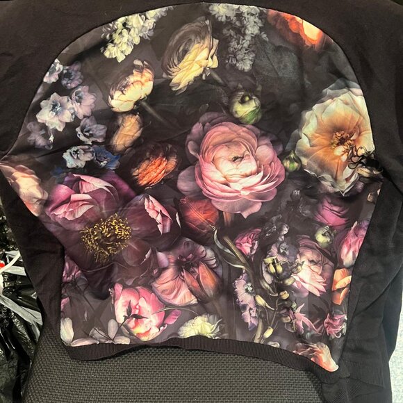 Ted Baker Black Vonya Shadow Floral Back Wrap Cardigan size 1 nwot - Picture 9 of 13